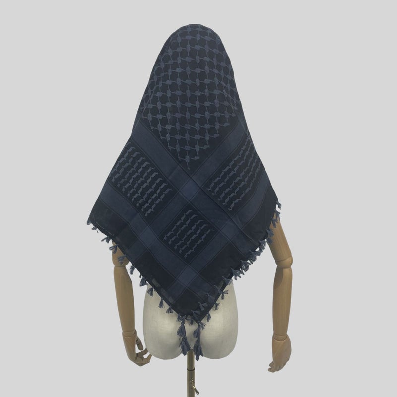 Arab Dubai Saudi Men'S Headscarf Black And White Tactical Desert Scarf Tassel Square Scarf Manufacturer - Image 1